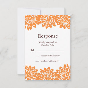 Floral and Modern RSVP Card