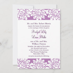 Floral and Modern Wedding Invitation