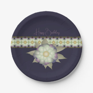 Floral And Pattern Mix  Paper Plate