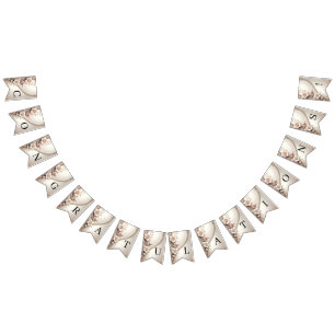 Floral and Pearl Embellishments Bunting Flag