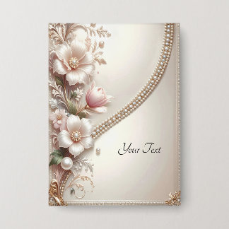 Floral and Pearl Embellishments Button