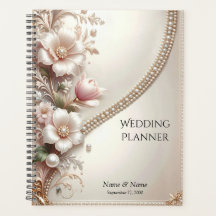 Floral and Pearl Embellishments Planner