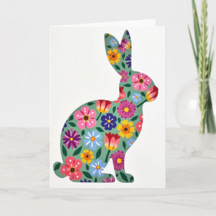 Floral Animal Art Card