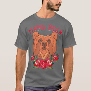 Floral Animal Mum Bear Family Flower Rose Mama Bea T-Shirt