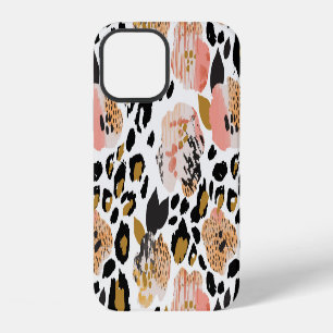 Floral, animal print, seamless pattern. iPhone 12 case