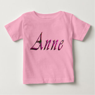 Floral Anne Name Logo, Baby T-Shirt
