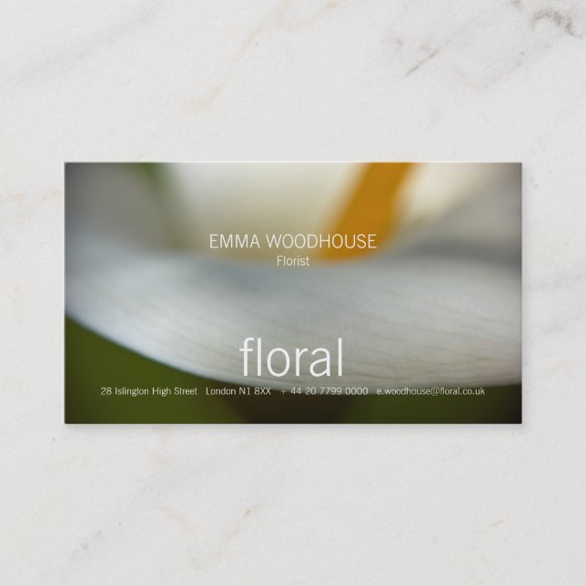 Floral - Anthurium Business Card (Front)