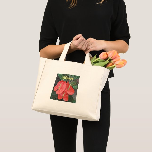 FLORAL / ANTHURIUM MINI TOTE BAG (Front (Product))