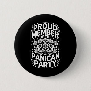 Floral Anti Trump Panican Party 6 Cm Round Badge