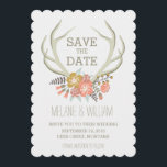 FLORAL ANTLERS | RUSTIC SAVE THE DATE<br><div class="desc">FLORAL ANTLERS | RUSTIC SAVE THE DATE</div>