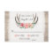 Floral Antlers Rustic Wedding Personalised RSVP