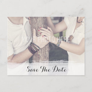 Floral Antlers Rustic Wedding   Save The Date Announcement Postcard
