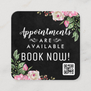Floral Appointment Bookings QR Code Card