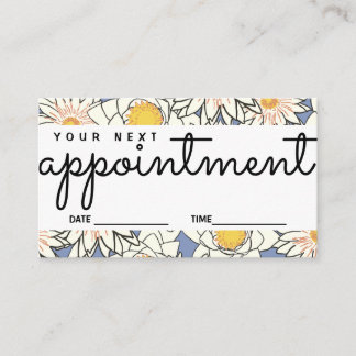 Floral Appointment Remind Card Your Next Visit