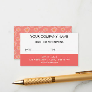 Floral Appointment Reminder Card