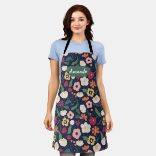 Floral Apron, Kitchen, Baking, Cooking, Chef Apron