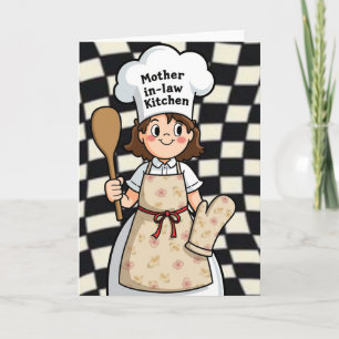 Floral Apron Moms Day Card