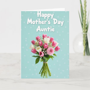 Floral Aqua Mothers Day Card