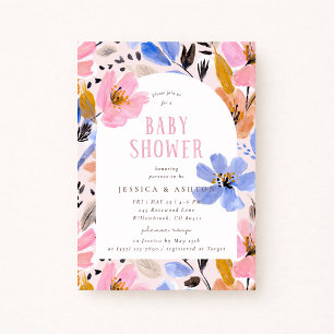 Floral Arch Baby Shower Invitation