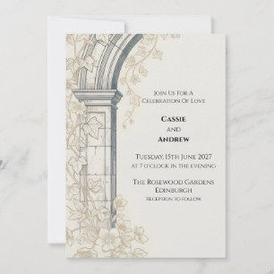 Floral Arch Garden Wedding Invitation