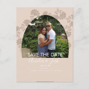 Floral Arch Save the Date Photo Postcard