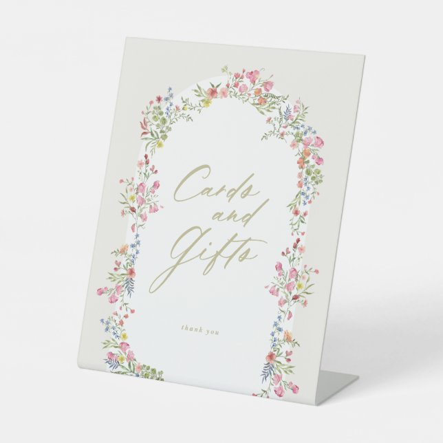floral arch spring Cards Gifts baby shower sign (Front)