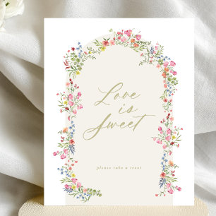 floral arch spring garden bridal shower sign