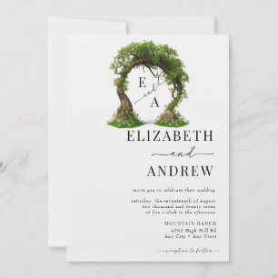 Floral Arch Tree Wedding Invitation