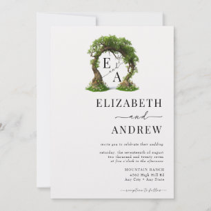 Floral Arch Tree Wedding Invitation