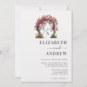 Floral Arch Tree Wedding Invitation
