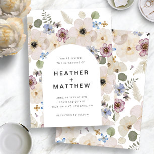 Floral Arch Wedding Invitation