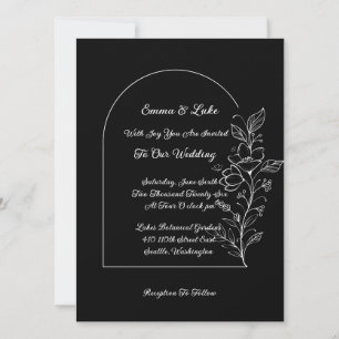 Floral Arch Wedding Invitation