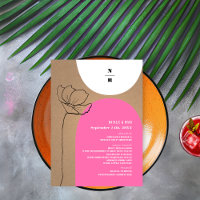 Floral Arches Pink Monogram Wedding