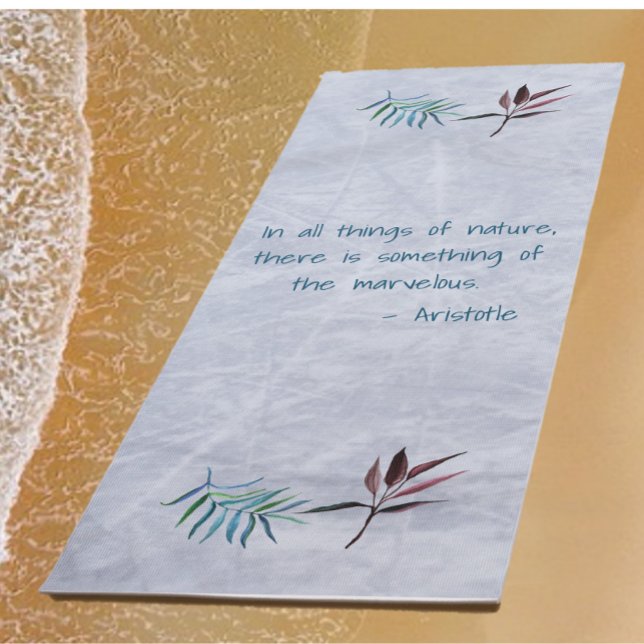 Floral Aristotle Nature Quote Yoga Mat (Bookmark my store! https://www.zazzle.com/store/capricepetit)