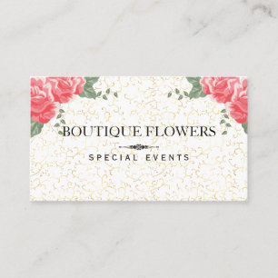 Floral Arrangement Ornate Pattern Business Card