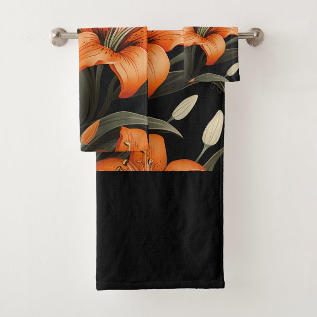 FLORAL ART #1 BATH TOWEL SET (Insitu)