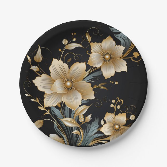 FLORAL ART #2 PAPER PLATE (Front)