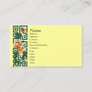 Floral Art Border Business Card