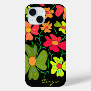 Floral art iPhone 15 case