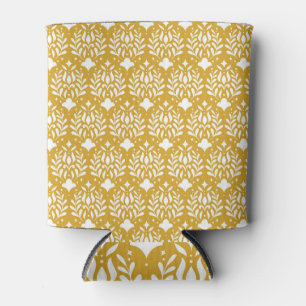 Floral Art Deco: Modern Damask Can Cooler