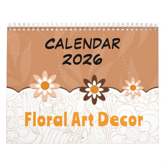 Floral Art Decor - 2026 Calendar (Cover)