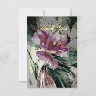 Floral Art Flat Thank You Card