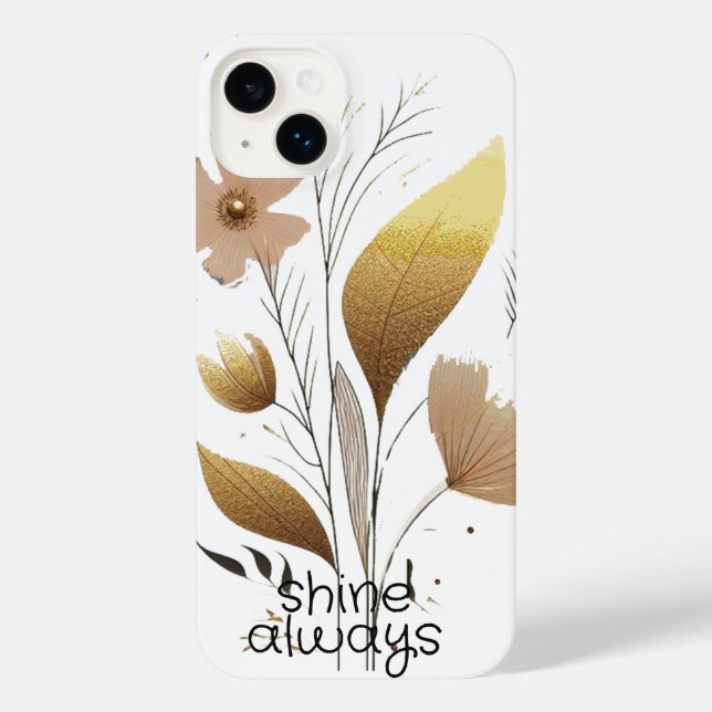 floral art in gold vector image iPhone case (Back)