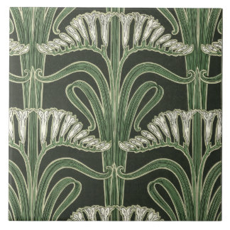 Floral Art Nouveau design Tile