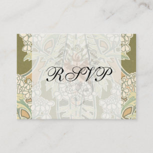 floral art nouveau enclosure card