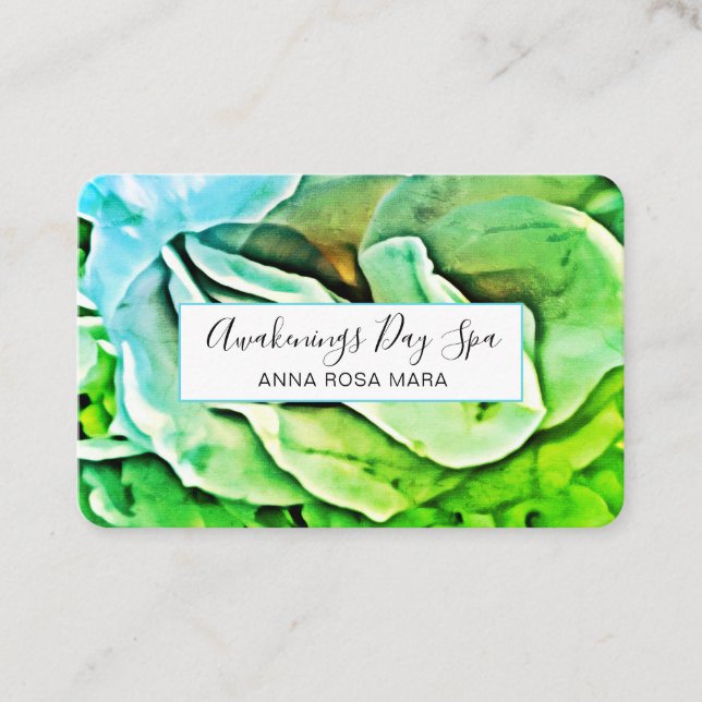*~* Floral Art Painting ROSE QR  Log Flower   Business Card (Front)