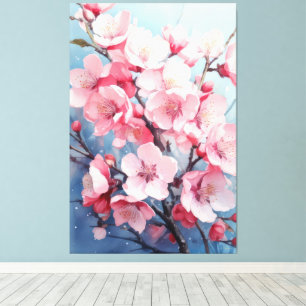 Floral artwork 001 sakura canvas print