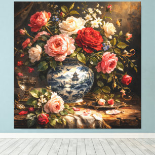 Floral artwork 003 dutch vintage canvas print