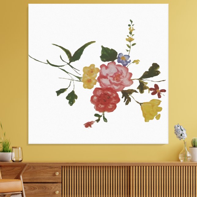  Floral Artwork Japanese Flower Canvas Print (Insitu(LivingRoom))