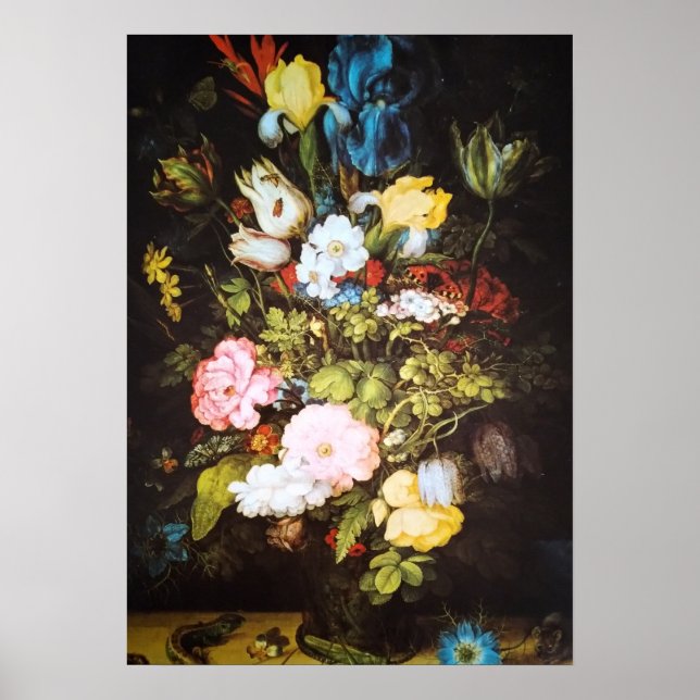 Floral Artwork Japanese Flower Poster (Front)
